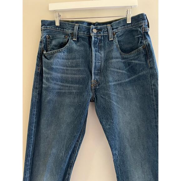 Levi's 501 XX Button Fly Original Fit Blue Jeans Blank Tag Size 33 X 32 JL - Picture 6 of 13